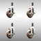 Service Caster 4 Inch 316SS High Temp Glass Filled Nylon 1-3/8 Inch Stem Caster Set Brake SCC SCC-SS316EX20S414-GFNSHT-TLB-138-4 - alternate 1